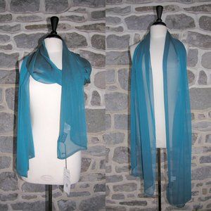 New Oleg Cassini HUGE long glass Beaded Scarf